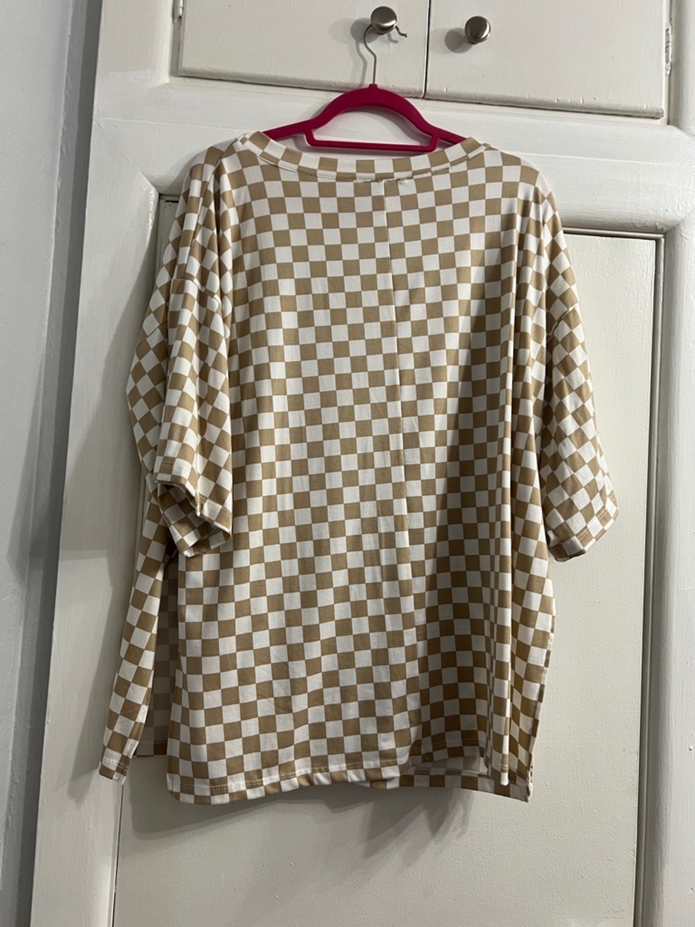 Tan checkered tunic - Picture 3 of 4